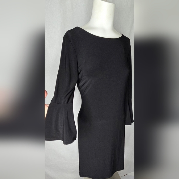 ​Tommy Hilfiger Black Bell Sleeve Sheath Dress Size 8 NWOT - Picture 4 of 9